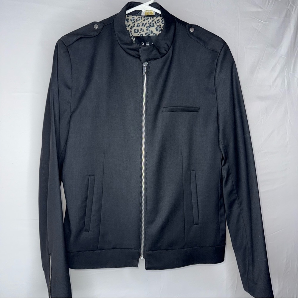 ZARA Men’s Gray Zip Jacket Size M Casual Streetwear